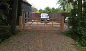 Wood gates