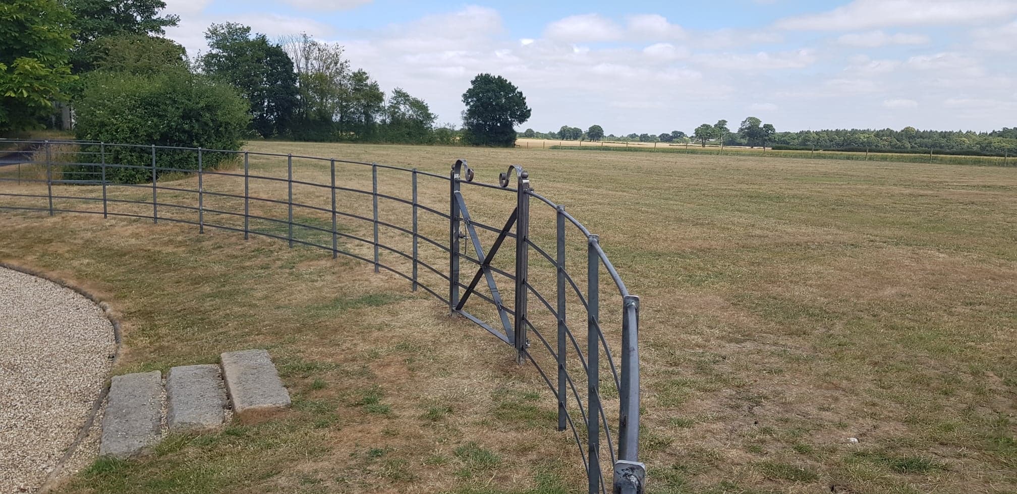 Curved Estate Fencing