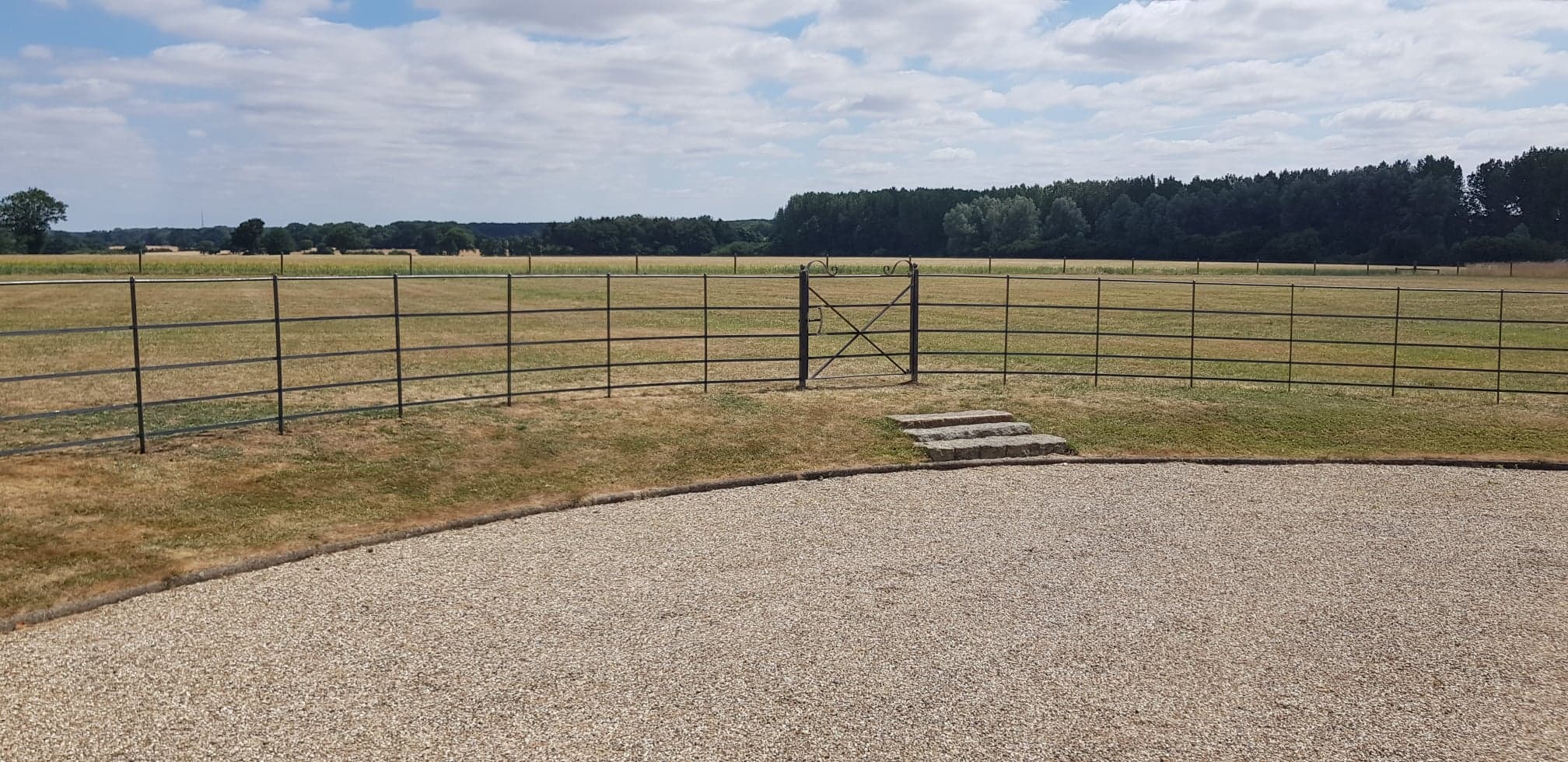 Curved Estate Fencing