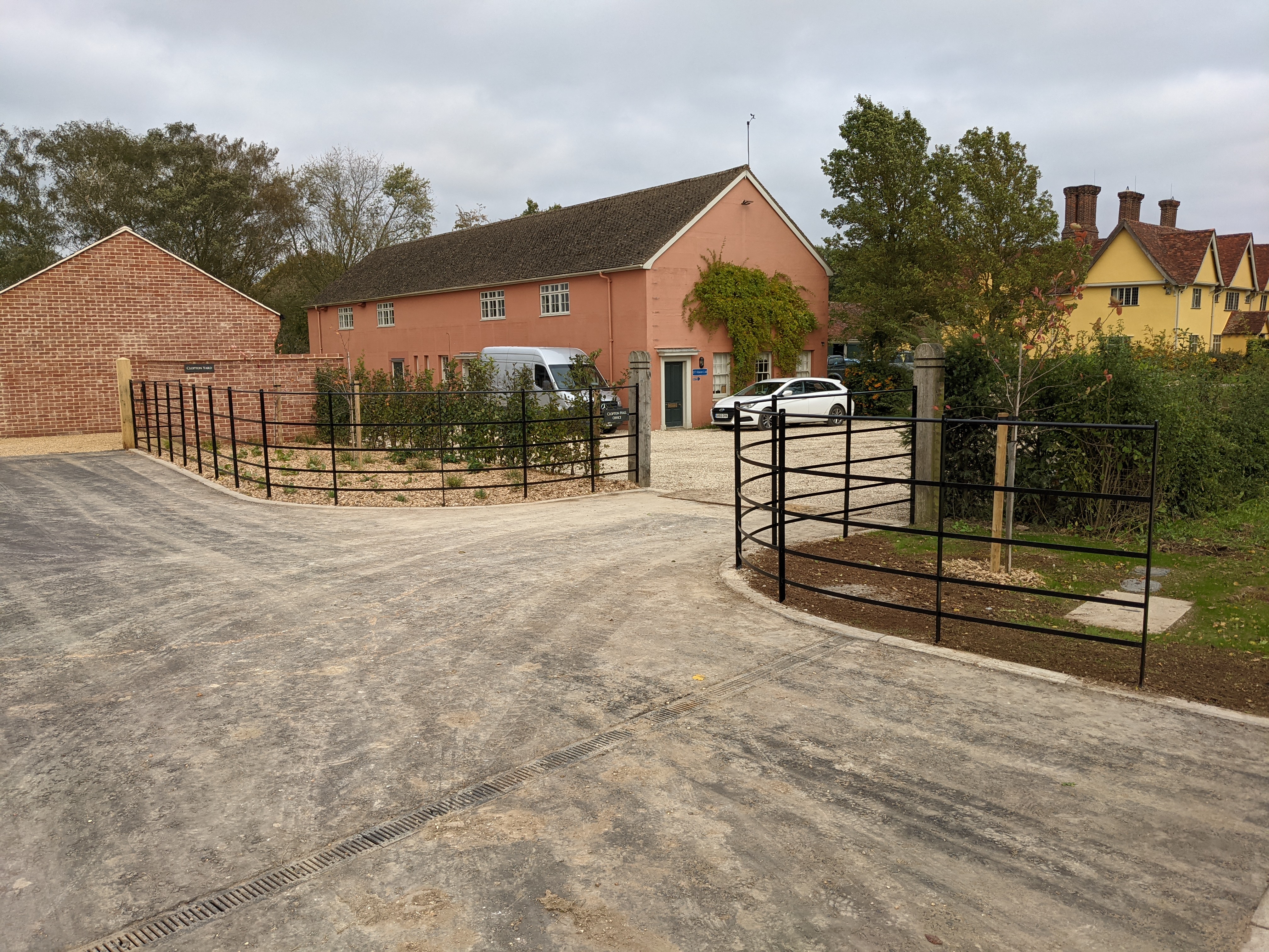 Curved Estate Fencing