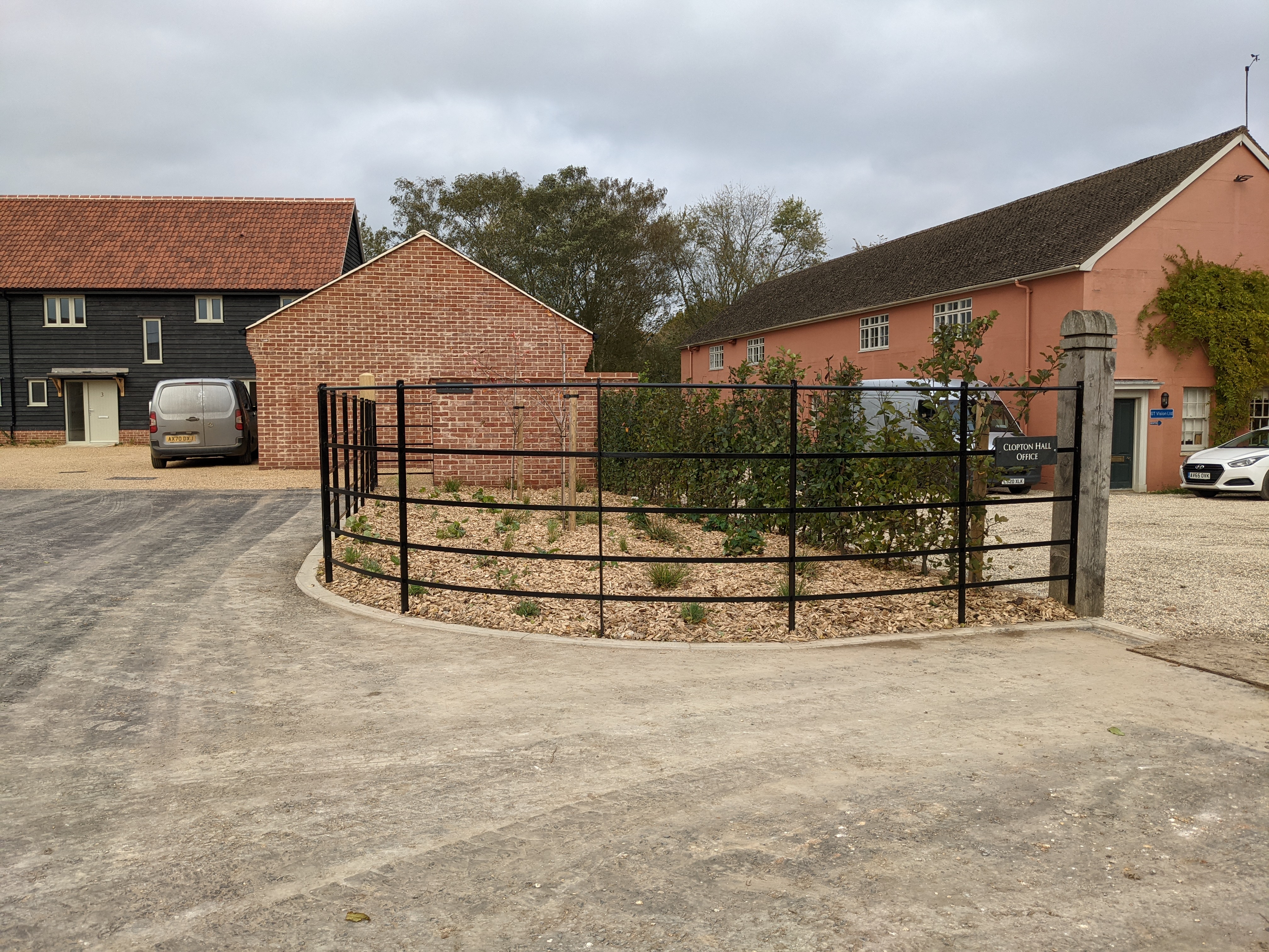 Curved Estate Fencing